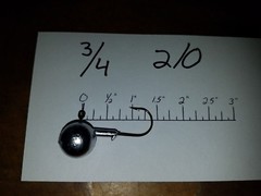 25 3/4oz Round Head Jigs Mustad Bronze Hooks 2/0 3/0 or 4/0 You Choose
