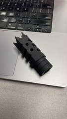 Steel 37/64-28 (.578×28) muzzle brake compensator for .45ACP AR45 1911 FN SIG