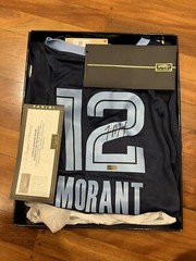 panini authentic Ja Morant Grizzlies Jersey Navy Blue Auto autograph
