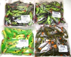 400 MISTER TWISTER NATURE SERIES SASSY SHAD LURES FIRETIGER CHARTREUSE BABY BASS