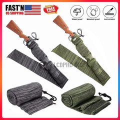 50″ Silicone Treated Gun Sleeve Shotgun/Rifle Sock Shooting Cover Green Gray US