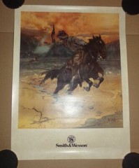 RARE 1980’s Smith & Wesson – The Hostiles – Print Poster by Dan Smith 18×24 NOS