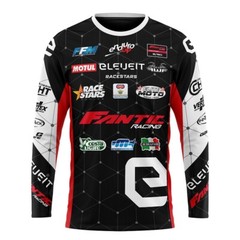 Fantic Long Sleeve Motocross Enduro Racing Dirt Bike Moto Off-Road MTB Shirts