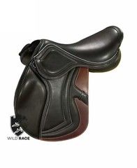 Leather Jumping/Close contact, Double Flap Changeable Gullets Saddle