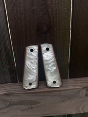 Vintage Faux Mother of Pearl Wood 1911 Colt Government Commander 45 38 Super 22