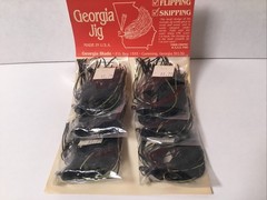 VTG Georgia Jigs NOS On Original Card Stock 3/8 Oz 6 Jigs.