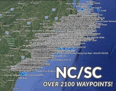 Fishing Waypoints Micro SD Card (NC, SC, FL, GA, TX) | GPX for Garmin Simrad