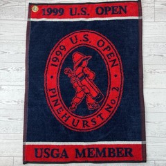 Vintage Pinehurst No. 2 – 1999 US Open Golf Towel Navy Blue Red White USGA