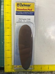 Pachmayr #01622 752B Medium Brown Old English Recoil Pad, 1.00”