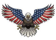 New AMERICAN FLAG BALD EAGLE USA DECAL STICKER
