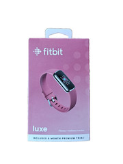 Fitbit Luxe – Platinum Stainless Steel Case & Orchid band watch
