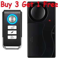 Wireless Anti-Theft Bike Alarm w/ Remote Control 150dB Loud Vibration Waterproof