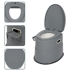 Camping Hygiene Portable Detachable 5L Toilet Indoor Outdoor Beige Commode
