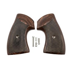 Taurus Rosewood Grip Panels with Checkered Pattern, Ambidextrous Safety Cut