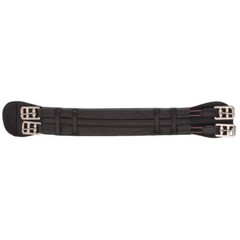 EquiRoyal Black Soft leather DRESSAGE GIRTH For long billet saddle 24″ 26″ 28″