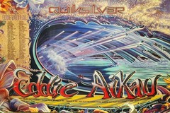 QUICKSILVER 1996 Eddie Aikau Surf BIG promotional poster Damaged New Old Stock