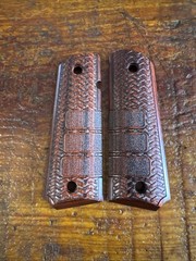 Beautiful Altamont Basketweave Grips For Colt 1911 Government Models.
