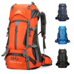 60L PLUS 5L Hiking backpack- Backpack travel- Day pack -for camping- black /blue