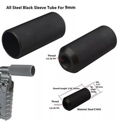 Steel 1/2X28 TPI Sound Forwarder Tube Muzzle Brake For .22 .223 9MM US Seller