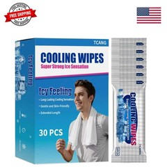 30 Pack Disposable Cooling Wipes, Individually Wrapped No-Rinse Cooling Towel…