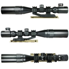 3-9×40 AOEG Hunting Rifle Scope Red Green Dual illuminated PEPR Mount & Sunshade