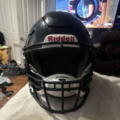 Riddell SpeedFlex Full Face Football Helmet Matte Black/White Small 2024 QR