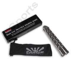 Ronin Gear Skeletonized Stainles Steel Practice Butterfly Balisong Knife trainer