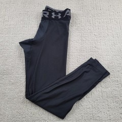 Under Armour Long Johns Mens L Black Base Layer Bottom Compression Microfiber