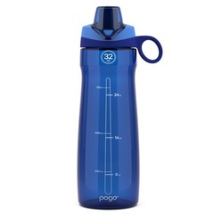BPA-Free Tritan Plastic Water Bottle with Chug Lid, 32 Oz, Blue