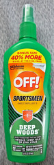 OFF Sportsmen Insect Repellent 2 Deep Woods 8.5 fl oz Pump Spray Mosquitos NEW