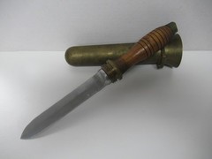Vintage Deep Sea Diver Dive Knife With Sheath, Not Morse, Unknown – Read Desc.