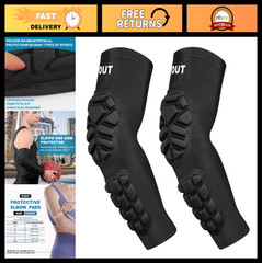Padded Arm Sleeves for Elbow & Forearm Protection – Crashproof Pads, 2 Pack for