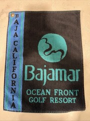 VTG Baja Ca. Bajamar Ocean Golf Resort Caddy Golf Towel Sir Christopher Hatton