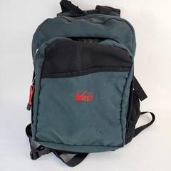 Vintage REI Black Green Backpack Classic Made in Costa Rica Hiking Camping Pack