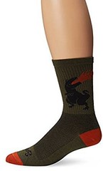 Socks – SockGuy – 6″ Wool Crew Dinosaur S/M Cycling/Running NEW