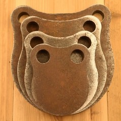 1/2″ AR500 Shooting Targets 3″ 4″ 5″ 6″ Gongs Set of FOUR