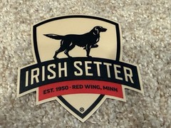 Irish Setter Logo Sticker 3.5″ x 3″ Black, Beige, Red