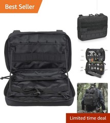 Versatile Tactical Admin Molle Pouch – 1000D Nylon Utility Bag (9.5″x2″x7.5″)