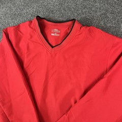 PGA Tour Men’s Red V-Neck Windbreaker Pullover Golf Jacket Size L