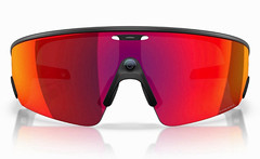 Oakley Meta Vanguard Shield Cycling Sunglasses Mirrored Red Lens Black UV400