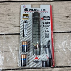 Mag-Lite Mag-Tac LED Flashlight Black 320 Lumens 2-Cell CR123 Crowned Bezel NEW