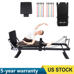 💎Foldable Pilates Reformer Machine for Home Gym Professional w/ Jump Board & Co