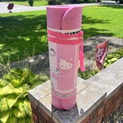 Hello Kitty Sanrio Exercise 10mm Yoga Pink Mat 24″×68″ with Carry Strap NIP New