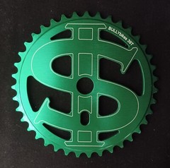 BULLY BMX BIG MONEY SPROCKET GEAR 19mm spindle USA Made! 3/32″ 39 tooth GREEN