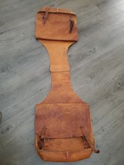 Vintage Saddlebags Brown Leather Horseback Motor Cycle Throw Over