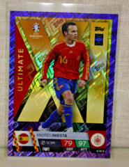 Topps Euro 24 Match Attax Andres Iniesta Ultimate XI (#UXI5) PURPLE PARALLEL