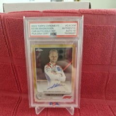 Kevin Magnussen True Gold 5/50 PSA Authentic AUTO 10-2022 Topps Chrome Formula 1