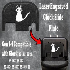 Kiki’s Delivery Service Jiji Logo Rear Slide Plate Back Plate For Glocks Gen 1-4