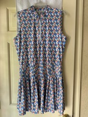 Womens Smith & Quinn Multi-color Pleated Golf Dress Size L