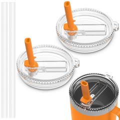 30 oz Flip Straw Lid for YETI Tumblers, Shatter-Proof, Dishwasher Safe, 2 Pack